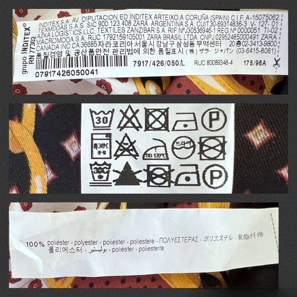 NWOT- ZARA TRF COLLECTION- Oversized Multi Pattern Top- L - Picture 9 of 9